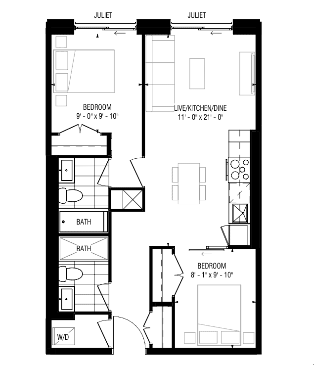 E206, E306, E506 floor plan